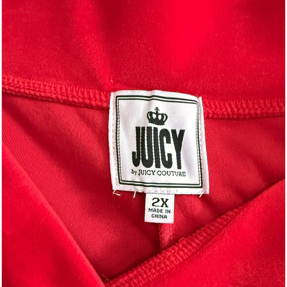 Juicy by Juicy Couture Classic Velour Pants - Red - 2x (20-22) - Picture 4 of 5